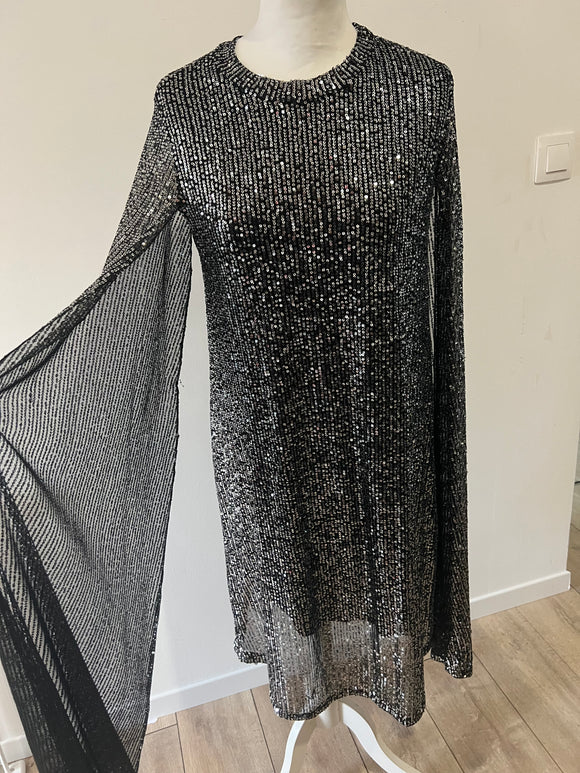 Robe sequins argentées