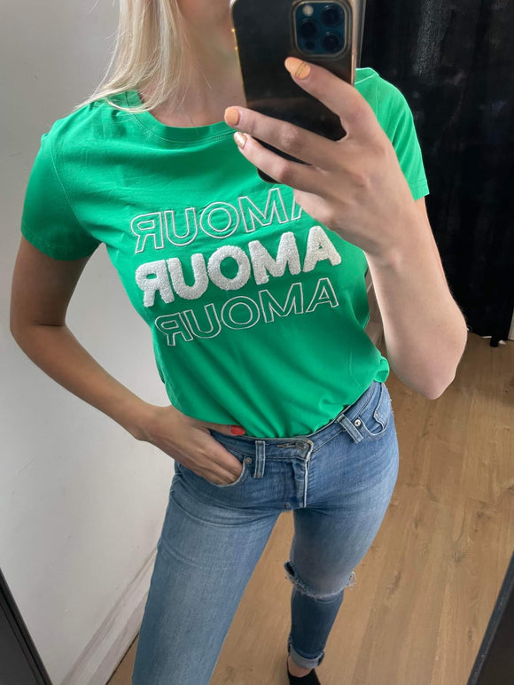 Tee shirt AMOUR vert